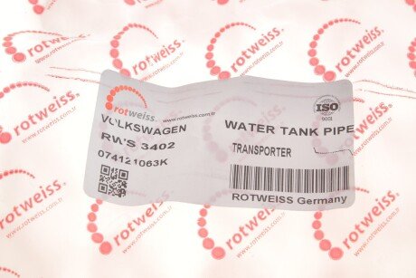 Патрубок системи охолодження rotweiss RWS3402