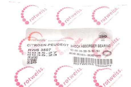 Підшипник амортизатора опорний rotweiss RWS3507