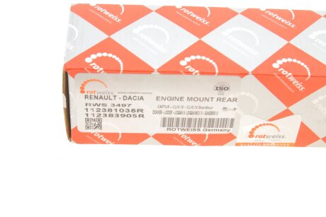 Подушка (опора) двигателя rotweiss RWS3497