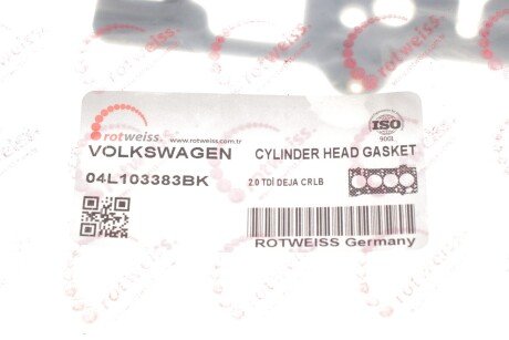 Прокладка, головка циліндра rotweiss 04L103383BK