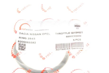 Прокладка впускного колектора rotweiss RWS2845