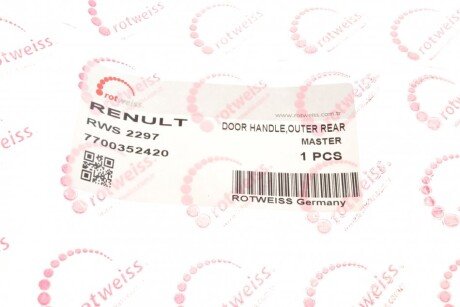 Ручка двери rotweiss RWS2297