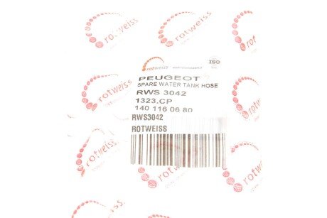 Трубка системи охолодження rotweiss RWS3042