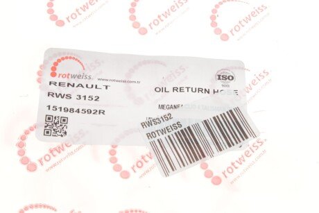 Трубка відпрацьованих газів rotweiss RWS3152