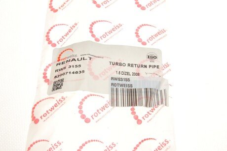 Трубка зливу оливи rotweiss RWS3155