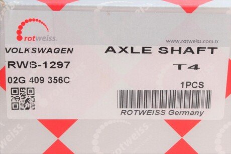Вал приводной rotweiss RWS1297