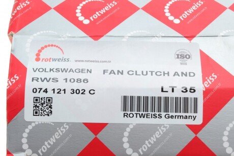 Вискомуфта вентилятора rotweiss RWS1086