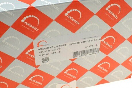 Зеркало заднего rotweiss RW81027