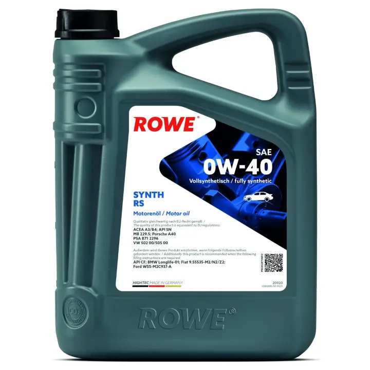 Олива моторна HIGHTEC SYNTH RS SAE 0W-40 (4L) ROWE 20020004099 (фото 1)