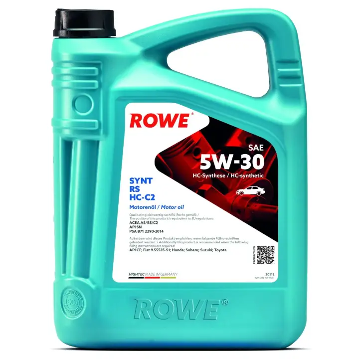Олива моторна HIGHTEC SYNT RS SAE 5W-30 HC-C2 (4L) ROWE 20113004099