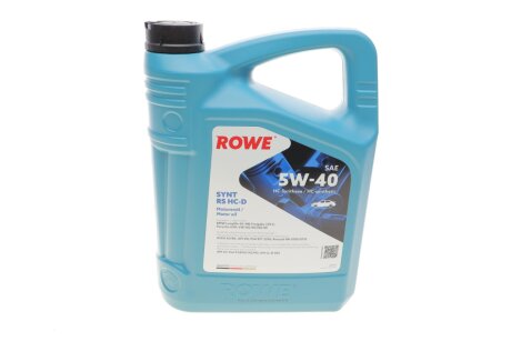 Олива моторна HIGHTEC SYNT RS HC-D SAE 5W-40 (4 L) rowe 20163004099 на Ситроен Дс3
