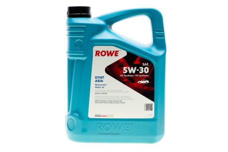 Олива моторна HIGHTEC SYNT ASIA SAE 5W-30 (5 L) rowe 20245005099