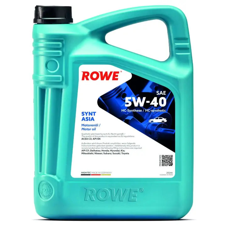 Олива моторна HIGHTEC SYNT ASIA SAE 5W-40 (5L) ROWE 20246005099