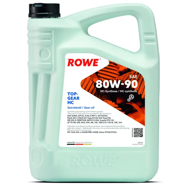 Олива трансмісійна HIGHTEC TOPGEAR SAE 80W-90 HC (5L) ROWE 25000005099