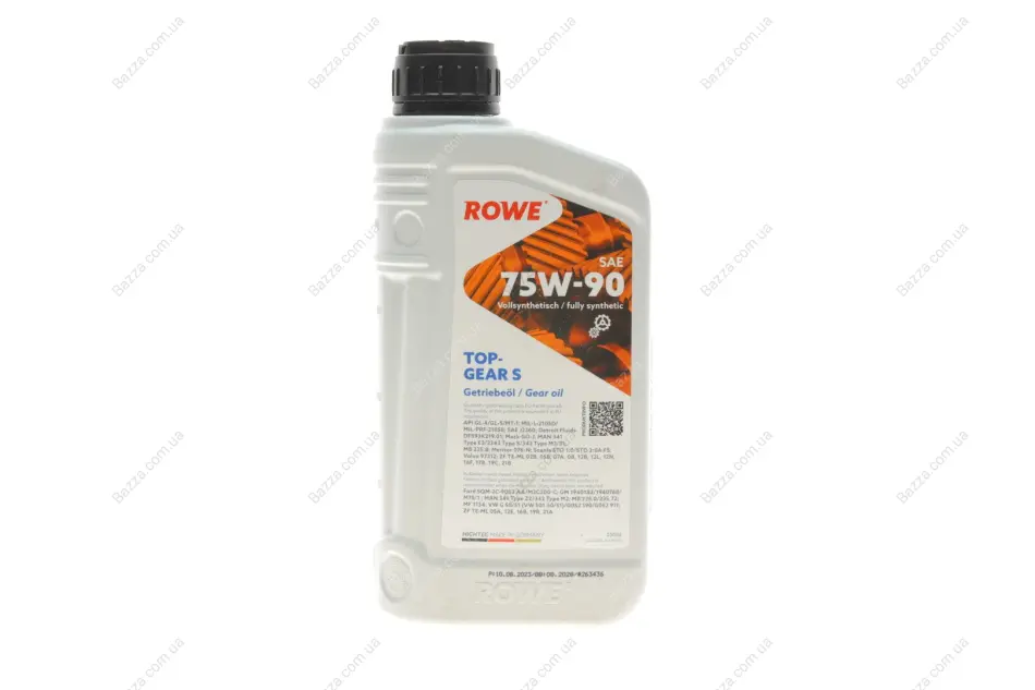 Олива трансмісійна HIGHTEC TOPGEAR SAE 75W-90 S (1 L) ROWE 25002001099 (фото 1)
