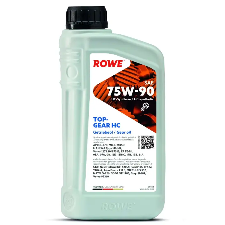 Олива трансмісійна HIGHTEC TOPGEAR SAE 75W-90 HC (1L) ROWE 25034001099
