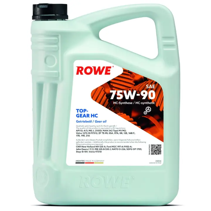 Олива трансмісійна HIGHTEC TOPGEAR SAE 75W-90 HC (5L) ROWE 25034005099