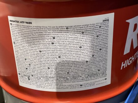 Олива трансмісійна HIGHTEC ATF 9600 (60 L) rowe 25036060099