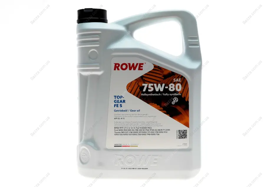 Олива трансмісійна HIGHTEC TOPGEAR FE SAE 75W-80 S (5 L) ROWE 25066005099
