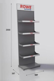 Стійка з задньою зашивкою 4 полиці rowe StandROWE