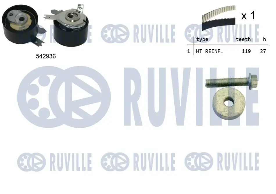 К-кт ГРМ Mercedes/Renault/Dacia 1.5 dCi 12 - Ruville 550501 (фото 1)