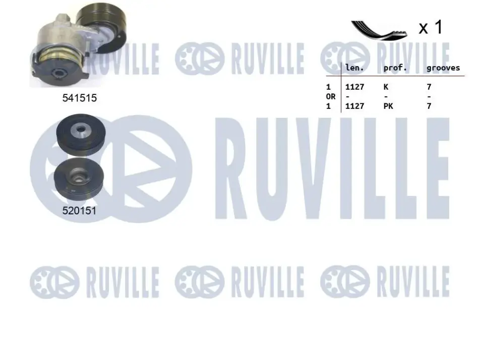 RUVILLE RENAULT К-кт ГРМ MEGANE III Grandtour (KZ0/1) 1.9 dCi (KZ0J, KZ0N, KZ1S) 09-15 ruville 570155