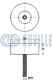 80x10x31,2 Ролик паска приводного Audi Q7 06-15 ruville 542414