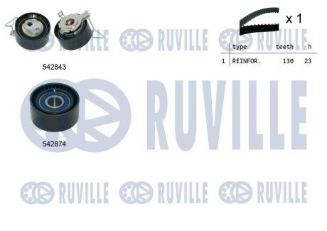 К-кт ГРМ Volvo 1,5/2,0 12- ruville 550499 на Вольво S80