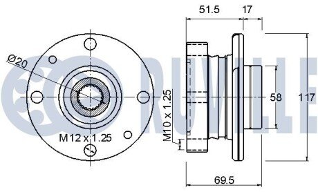 Подшипник передней ступицы ruville 220130