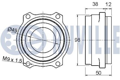 Подшипник задней ступицы ruville 221013