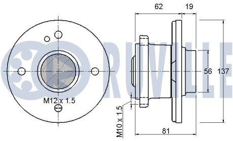 Підшипник задньої ступиці ruville 221129