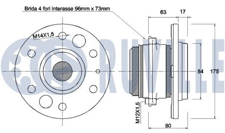Подшипник задней ступицы ruville 221823