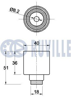 AUDI Ролик натяжителя ремня A2 1.4 TDI ruville 541105