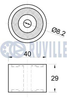 AUDI Ролик паразитный A1 1,4TDI 14- ruville 542776