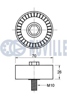 BMW Натяжитель ремня 1 E81/E87, 3 E46/E90 ruville 541648