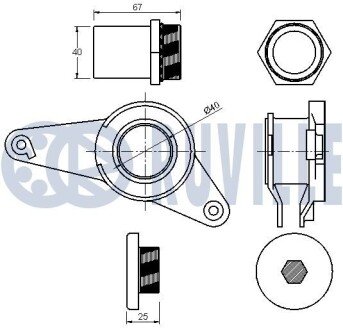 BMW Натяжной ролик 3/Е36, 5/Е39 2.5D ruville 541630