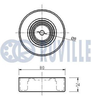 BMW Ролик натяжителя ремня 3 E36,5 E34 ruville 540449