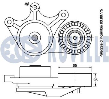 BMW Ролик натяжной 5 F10 520/528 10- ruville 542536