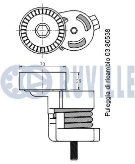 BMW Ролик натяжной E46,90,60,02- ruville 541643