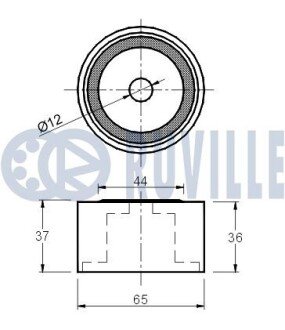 CITROEN Натяжной ролик XANTIA 3.0 V6 97- ruville 540464