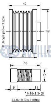 Шкив генератора ruville 541917