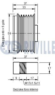 Шків генератора ruville 542101