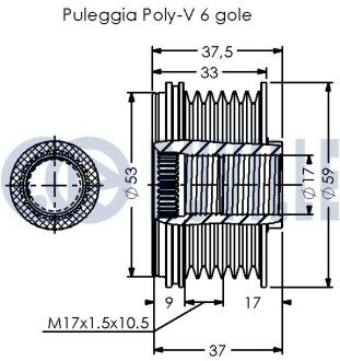 Шкив генератора ruville 542621
