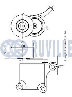 DAYCO Ролик приводного ремня Lexus RX 3.5 ruville 541976