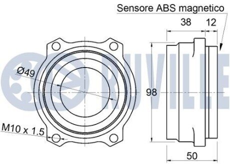 DB Маточина колеса W213, W222 ruville 221891