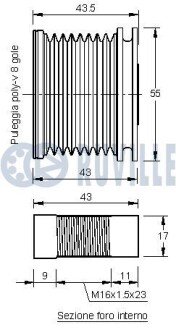DB Механизм своб.хода генератора W164, W251 ruville 541943