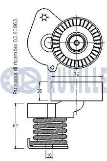 DB Натяжитель ремня W203, 204, 211 ruville 541660