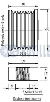 Шків генератора ruville 541942