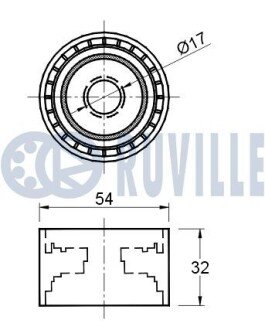 DB Ролик W164, W251, W221, W463 3.0CDI 05- ruville 541818
