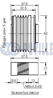 Шкив генератора ruville 541271